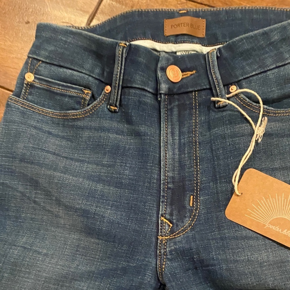 Dark Blue Porter Blue Jolene Sustainable Flare Jeans for Women - Picture 9 of 13